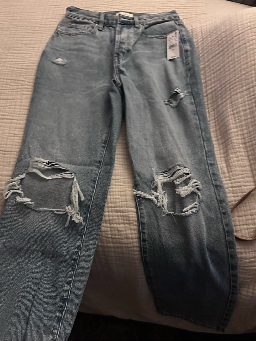 Light Blue Distressed Women's Jeans